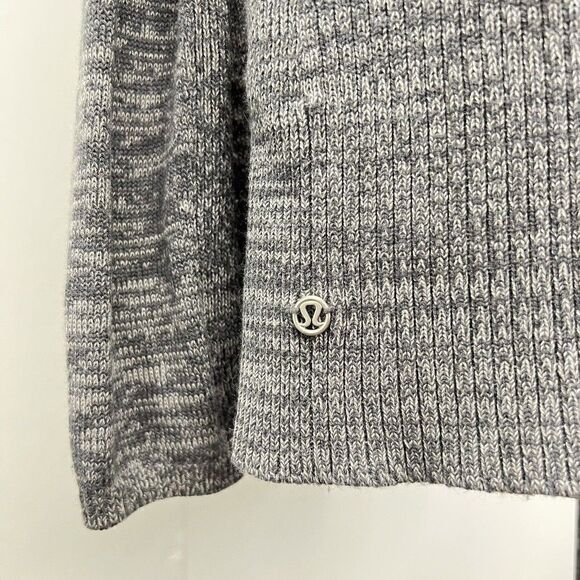 Lululemon Peace of Mind Wrap Hooded Sweater  Cardigan Dark Slate Size 8 - Picture 11 of 14